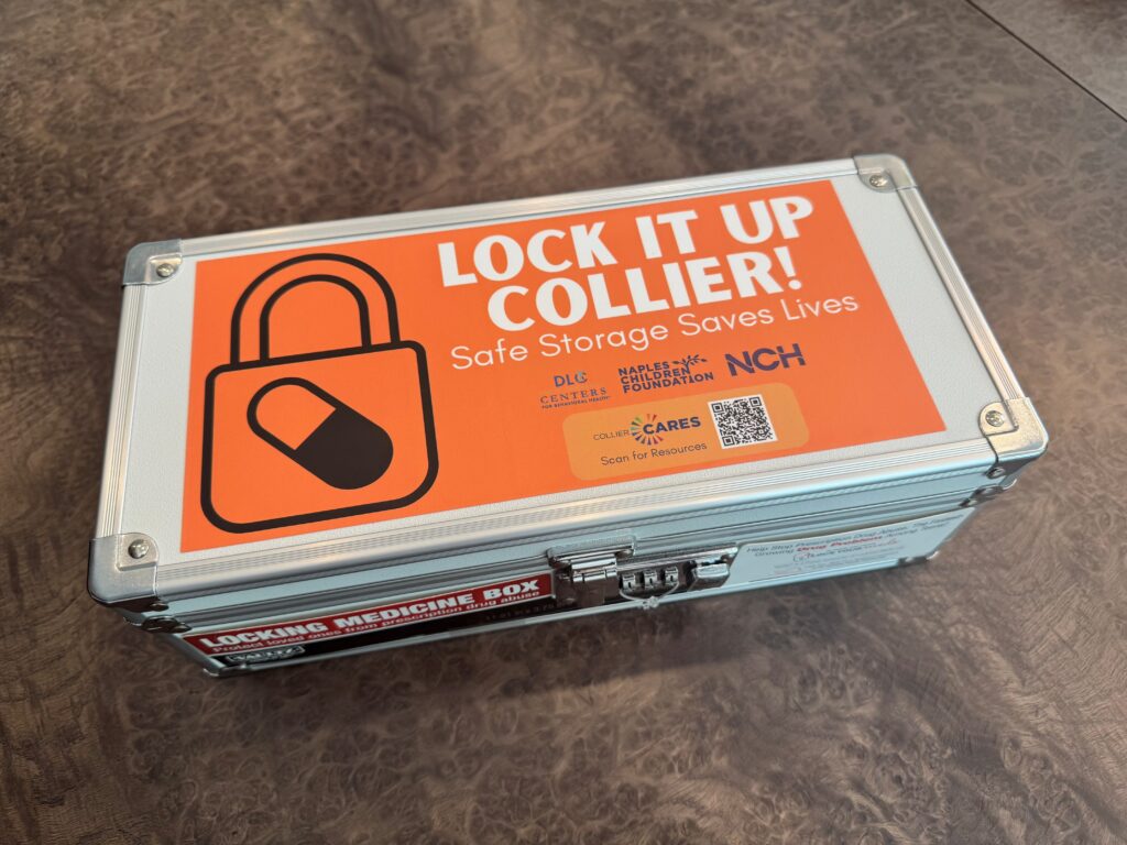 Photo of medication lockboxes